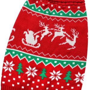 سترات لطيفة واحتفالية للخريف والشتاء، ملابس دافئة للحيوانات الأليفة بتصميم الأيل لعيد الميلاد مصنوعة من الأكريليك للجراء والكلاب - Product Image 3