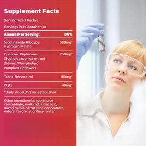 Suplemento NAD Super Drink con NAD, Resveratrol, Quercetina y PQQ para Aumentar la Producción de Energía y Apoyar la Lucha Antioxidante, Líquido - Product Image 2