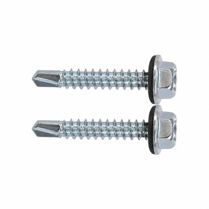 <span class=keywords><strong>Vite</strong></span> autoforante con testa esagonale e rondella in EPDM, zincata blu-bianca per pannelli sandwich e tetti metallici - Product Image 2