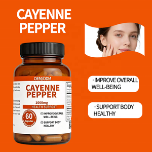 Cayenne Biber Kapsülleri 1000mg - Genel Sağlık ve Vücut Sağlığını Destekler - 60 Kapsül Yetişkinler İçin - Servis Başına 2 Kapsül OEM/ODM - Product Image 3