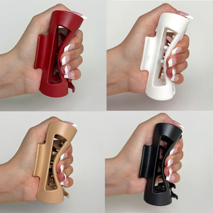 Kẹp tóc silicon mềm kiểu Hàn Quốc thời thượng, hình vuông rỗng, kiểu cá mập, dành cho nữ và bé gái, kẹp tóc nhẹ nhàng - Product Image 1