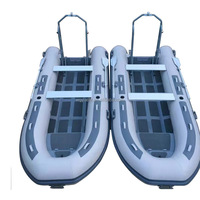 Bateau à rames en aluminium robuste de 3,9 m (13 pi) 390 Bateau pneumatique rigide pliable