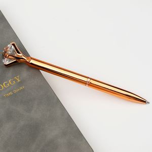 Customized Promotional Rose Gold Big <b>Crystal</b> Diamond Ball <b>Pen</b> <b>With</b> Custom Logo - Product Image 3