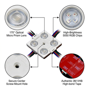Prise en charge des couleurs RVB, parfait pour les boîtes lumineuses unilatérales et les canaux lumineux, lettres et projets de 10 à 20 cm de profondeur. - Product Image 3