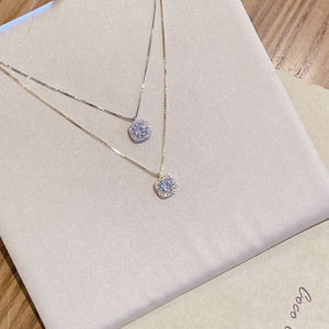 สร้อยคอเพชรวานไคจี้ทรงสี่เหลี่ยม 10 ซม. สร้อยคอเรียบหรูสำหรับผู้หญิง - Product Image 2