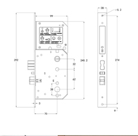 Nuevo Producto: Cerradura de Puerta RFID para Hotel en Bronce Antiguo, Sistema de Cerradura con Tarjeta de Llave para Habitaciones de Hotel con Software de Gestión