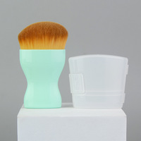 Nouvelle conception, pinceau de maquillage professionnel pour le visage, pinceau plat miniature de haute qualité, coloré, dense, pour fond de teint liquide personnalisé