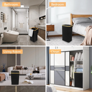 Cesto para <span class=keywords><strong>Ropa</strong></span> <span class=keywords><strong>Sucia</strong></span> con Tapa - Cesto de Lavandería Grande y Delgado de 100L, Contenedor de Almacenamiento para Dormitorio, Cesto para <span class=keywords><strong>Ropa</strong></span> <span class=keywords><strong>Sucia</strong></span> con <span class=keywords><strong>Bolsa</strong></span> para <span class=keywords><strong>Ropa</strong></span> <span class=keywords><strong>Sucia</strong></span> - Product Image 6