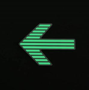 Yüksek kaliteli fotolüminesan ok işaretleri karanlık alüminyum gravür ok emniyet işaretleri - Product Image 2