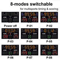Tableau de score électronique LED numérique GANXIN pour basketball avec affichage du chronomètre 24 secondes, télécommande portable pour multisports
