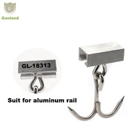 GL-18312 Nouveau crochet à viande double en acier inoxydable pour congélateur, camion frigorifique, pièces réfrigérées
