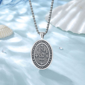 <span class=keywords><strong>Collier</strong></span> pendentif tendance pour homme Merryshine en argent sterling 925 <span class=keywords><strong>avec</strong></span> chaîne à maillons et <span class=keywords><strong>image</strong></span> du Saint Michel, symbole de foi - Product Image 4