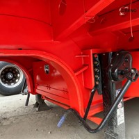 Semi-remorque surbaissée 4 essieux 60 tonnes à col de cygne fixe pour le transport d'équipements lourds, ABS en option, pour la construction en Afrique