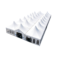 Tente de réception imperméable à toit surélevé, structure en aluminium robuste, vente en gros