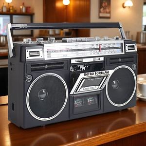 <span class=keywords><strong>Radio</strong></span> Portatile Multifunzione con Altoparlanti Stereo di Nuovo Design FM/AM/SW Doppio Indicatore Lettore/Registratore di Cassette Vintage - Product Image 5