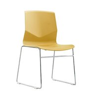 Chaise d'école empilable moderne avec structure en acier et coque en plastique pour la maison, le bureau, l'appartement, l'hôpital