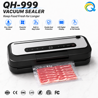 QH-999 Alat Penyegel Vakum Makanan Otomatis Komersial Rumah Tangga 32cm -65kPa Daya Hisap Kuat Kebisingan Rendah