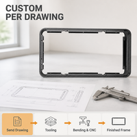 Cadre en profilé aluminium sur mesure pour panneau d'affichage LED de conférence, OEM, pliage, usinage CNC, traitement de surface, directement de l'usine