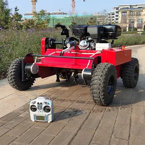 自动电动除草机械轮式遥控连枷割草机智能割草机
