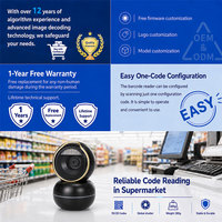 Escáner de Códigos de Barras Omnidireccional 2D YUANAIDC, Lector de Códigos QR de Escritorio, Automático, Manos Libres, USB, para Sistemas POS de Minoristas
