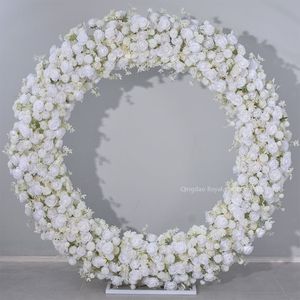 Arco Gigante a Forma di Cuore con Fiori per Proposte Romantiche, <span class=keywords><strong>Sfondo</strong></span> con Rose Rosse e Bianche per Decorazioni Matrimoniali - Product Image 5
