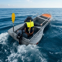 Nouveau Bateau de Pêche Pliable en PE de Luxe 2026 pour 4-6 Personnes, 3 Pièces, en Plastique, pour Usage Domestique avec Moteur