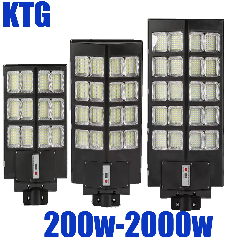 KTG ABS Rangka SMD Lampu Tenaga Surya, Tiang Lampu Tenaga Surya Led Luar Ruangan 120W 200W 300W 400W 500W 600W 700W AIO Lampu Tenaga Surya