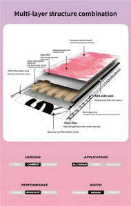 Planche de snowboard polyvalente pour femmes, rose et noir contrastés, avec noyau en bois de peuplier, écologique, tout-terrain, bande de caoutchouc <span class=keywords><strong>film</strong></span>ée - Product Image 3