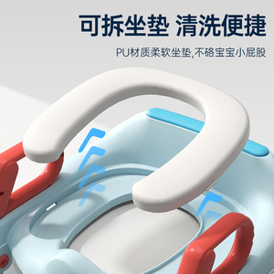 เก้าอี้พับสำหรับเด็ก 3-6 ปี พร้อมที่จับและขั้นบันได วัสดุ PP กันลื่น - Product Image 2