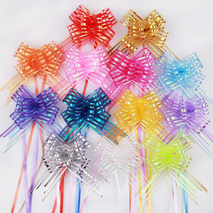 10 Fiocchi Regalo Da Tirare - Fiocchi Rosa Con Nastro Per Pacchi, Matrimoni, Compleanni E Decorazioni - Foto 4