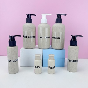 Botella Biodegradable y Reciclable Ecológica de 30ml 100ml 250ml 300ml 500ml, Botella de Spray con Bomba de Plástico y Paja de Trigo - Product Image 4