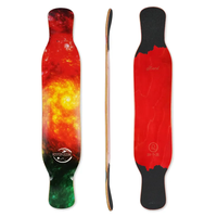 Planche de longboard de danse en fibre de verre bambou personnalisée KOSTON astrologique freestyle