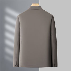 Chaqueta de alta gama para hombre, abrigo de primavera y otoño, nuevo estilo casual de negocios, a prueba de viento, sin planchado, con solapa antiarrugas, abrigo ejecutivo transpirable - Product Image 3
