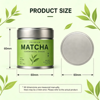 Boîte en métal ronde personnalisable pour bonbons, produits chimiques, thé, café en poudre, matcha, avec couvercle à vis