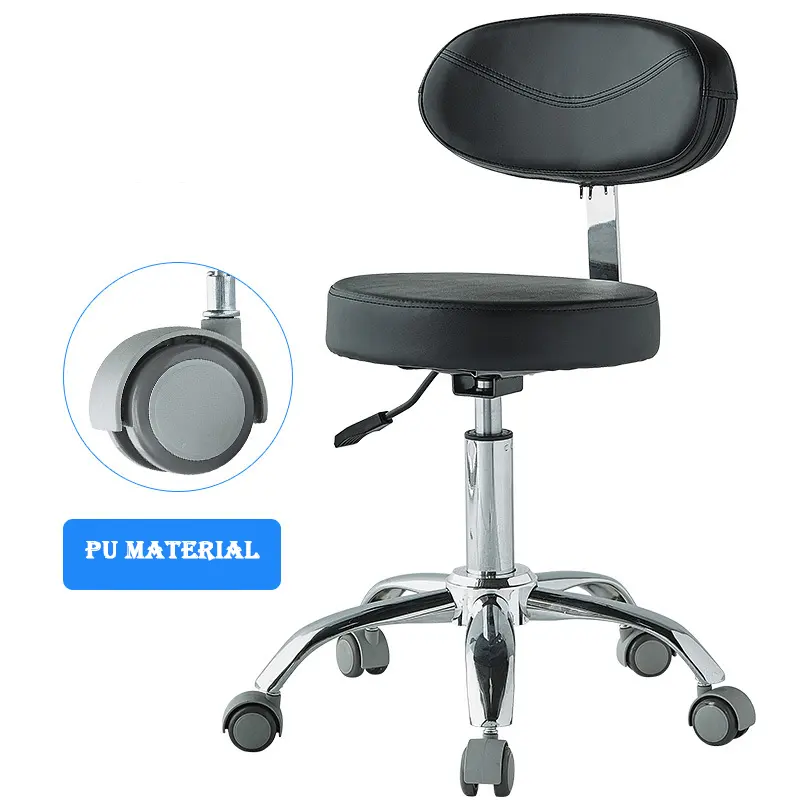 Silla tecnológica antideformada con molde de PU, silla de técnico dental, silla de salón de belleza, taburete de Bar