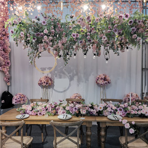 L06417 Ensemble de thèmes de mariage, magnifique décoration de mariage, arches, fleurs colorées, rangée de boules, centre de table de mariage, fleur - Product Image 5