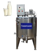 100L 200L 300L 500L 1000L 2000L Lait Miel Oeuf Lait de soja liquide Pasteurisateur Et Refroidisseurs Système réservoirs à lait à vendre