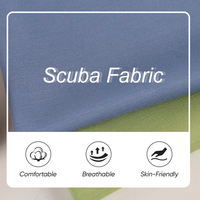 Tissu Scuba Uni Très Extensible 250 GSM Poids Moyen Nylon 47% Rayonne 43% Spandex 10% Tricoté Teint 63 Pouces de Large pour Vêtements de Sport