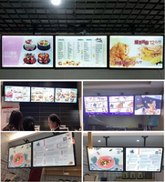 Écran publicitaire LCD intérieur 1080p HD avec graphismes et SDK pour menu numérique KFC et utilisation en aéroport