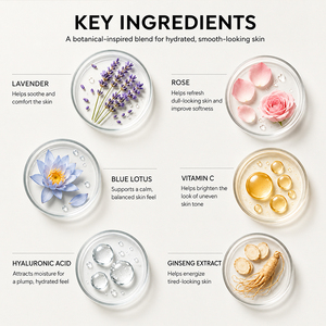 RAFCARE Private Label Feuchtigkeitsspendendes Hautpflege-Set Tief Nährendes Hydratisierendes Gesichtspflege-Set mit Lavendel, Rose, Ginseng-Extrakt und Vitamin C - Product Image 4