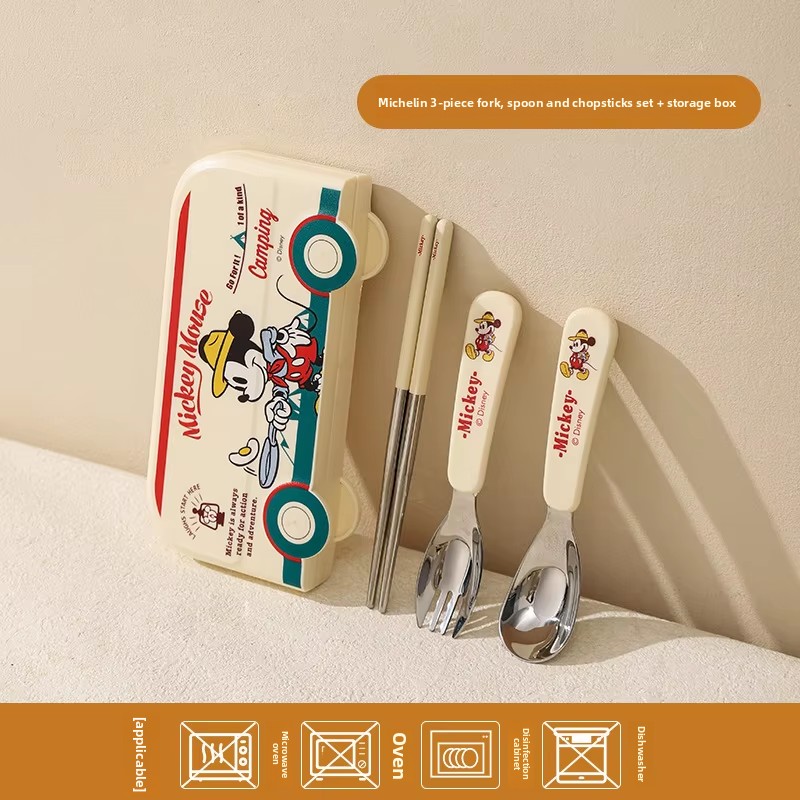 316 stainless steel bus cutlery-mickey ip-3-piece set