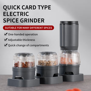 Gilingan lada elektrik otomatis, Set penggiling garam dan lada elektrik dengan wadah 2-6 baru 2025 dapat diisi ulang - Product Image 3