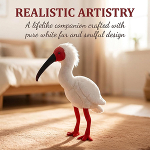 V499 Juguete de Peluche Realista de Avestruz Rojo Silvestre, Simulación de Ibis Crestado, Regalo de Cumpleaños para Niños - Product Image 3