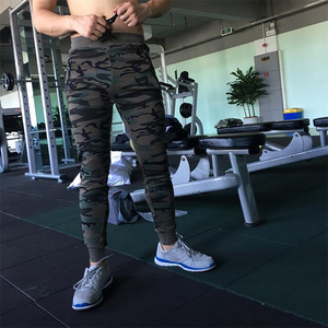 Pantalones de camuflaje verde militar para gimnasio, pantalones de chándal ajustados para Fitness, venta al por mayor - Product Image 5