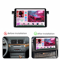 Radio para Auto Jiawell de 9'' con Android, 4G, CarPlay, Android Auto, Mirror Link, WiFi, Bluetooth, GPS y USB Integrados para BMW E46