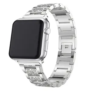 New Luxury Replacement For Apple Watch Strap 38MM 42MM Stainless Steel Wristband Metal Replacement Wrist Watch Band For iWatch