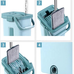 2025 vadrouille <span class=keywords><strong>magique</strong></span> domestique de Malaisie vadrouille à sol plat en microfibre avec poignée <span class=keywords><strong>magique</strong></span> en métal et plastique vadrouille à sec - Product Image 3