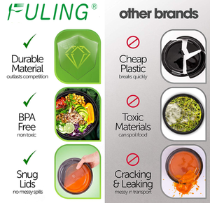 Mangkuk Sup Mie Sekali Pakai, Mangkuk Plastik Kemasan Makanan 24Oz 38Oz 32Oz untuk Mangkuk Salad Hitam dengan Tutup Bening - Product Image 6