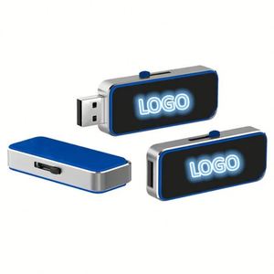 Memoria USB Luminosa Deslizante de Aleación de Aluminio con Luz LED para Regalo Publicitario Empresarial 2026, Reunión Anual de la Empresa - Product Image 3
