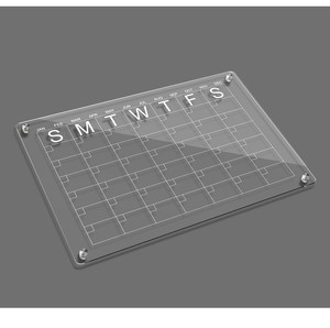 Tableau blanc magnétique en acrylique pour réfrigérateur, calendrier de congélateur, avec marqueur, effaceur et support – Vente en gros - Product Image 4